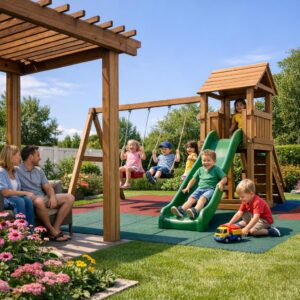 Outdoor-Spielbereich für Kinder planen – wetterfest und sicher